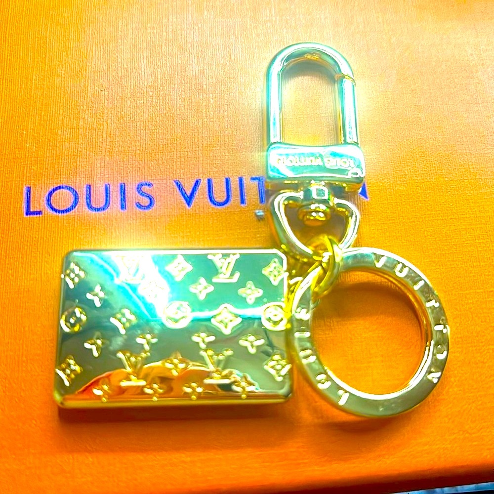 Louis Vuitton Gold Key Holder with Iconic Monogram